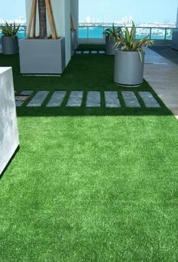 Dust resistant artificial grass