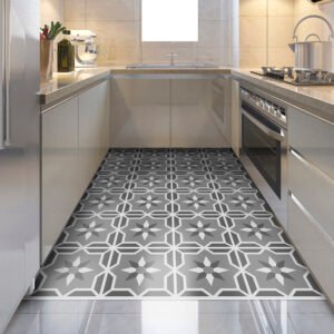 Geometric tile pattern grey