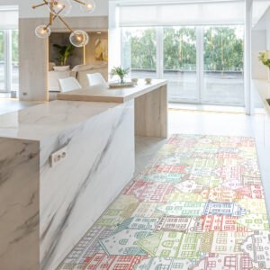 Hand-drawn houses pattern