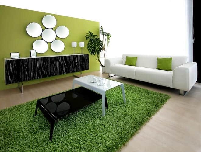 Calming Interior Decor With Our Fresh Green Carpe